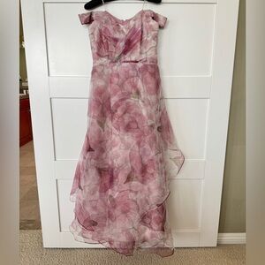 Rene Ruiz off shoulder organza gown